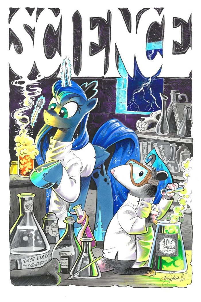 The science! - My little pony, Princess luna, MLP Tiberius, Andypriceart
