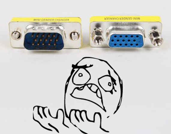 The quintessence of uselessness - VGA, Adapter, IT humor, Mysteries of Humanity