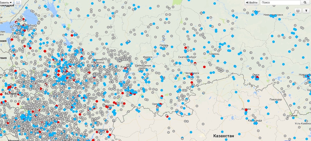 Аэропорты на карте