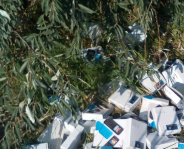 On the highway Rostov-Azov found a dump of gutted parcels - Package, Post office, Parcel post