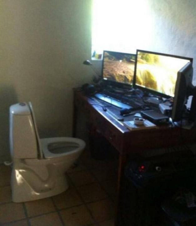 Most useful gaming chair. - Games, Toilet, , 9GAG, Chair