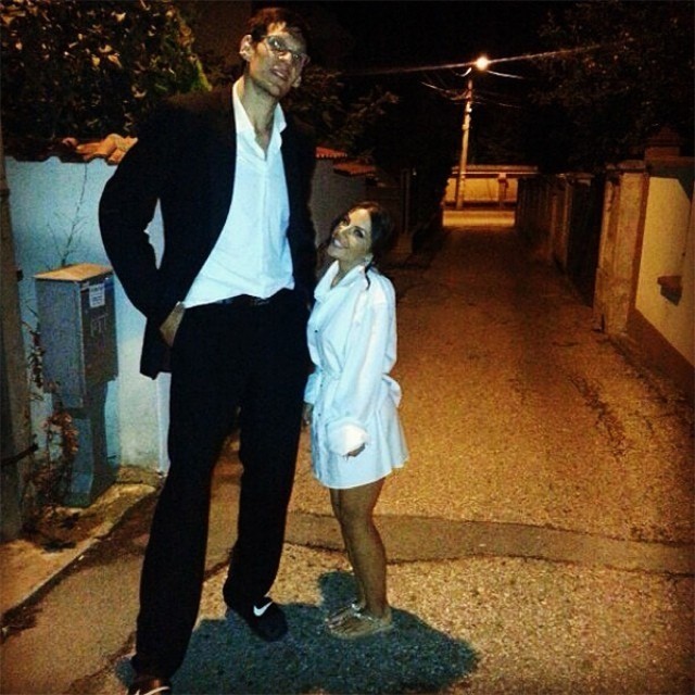 Boban Marjanovic with his wife - Basketball, , NBA, Boban MarjanoviД‡, The beauty and the Beast, Height difference, Longpost, Serbia