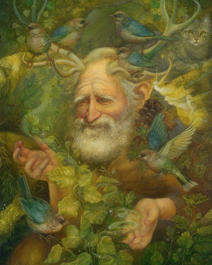 Gardener - Art, Images, Forest, Old man, Goblin, Spirit of the forest