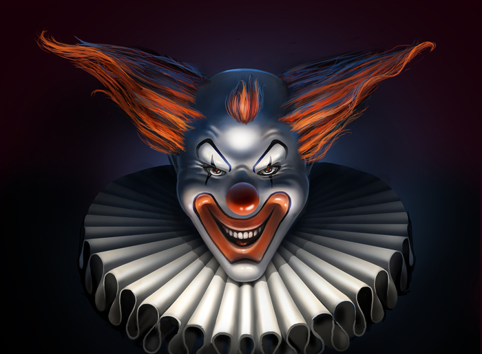 Old work, but I think it's relevant today) - My, Digital drawing, Photoshop master, Clown, Horror, Smile