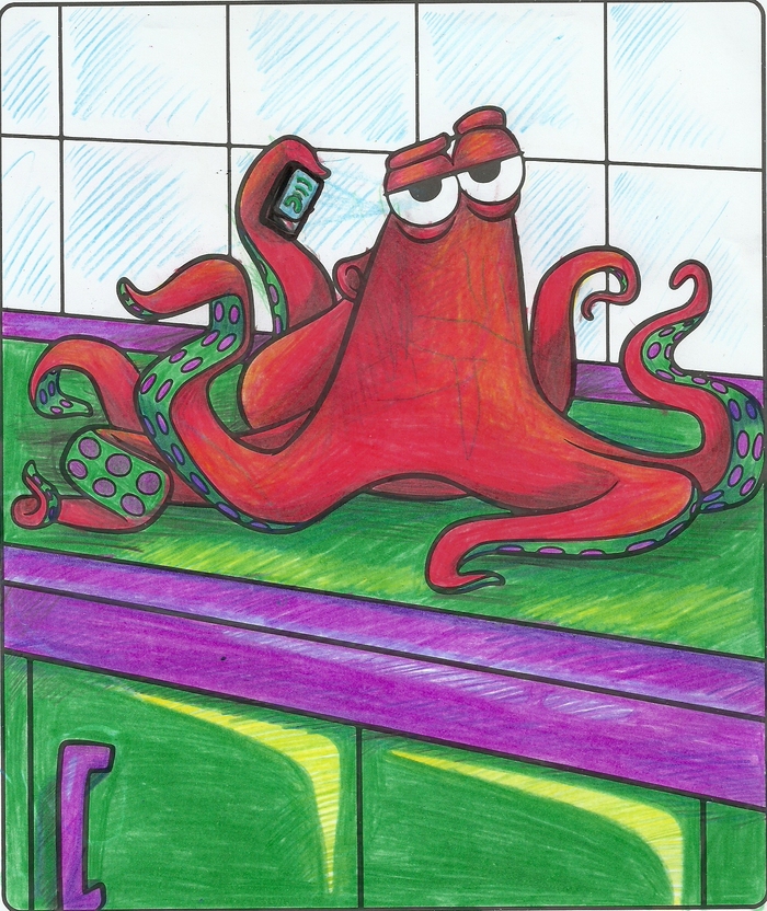 When you're an octopus, but a little more megaphone.) - My, Coloring, Octopus, Play of Color, Megaphone, Creative, Positive