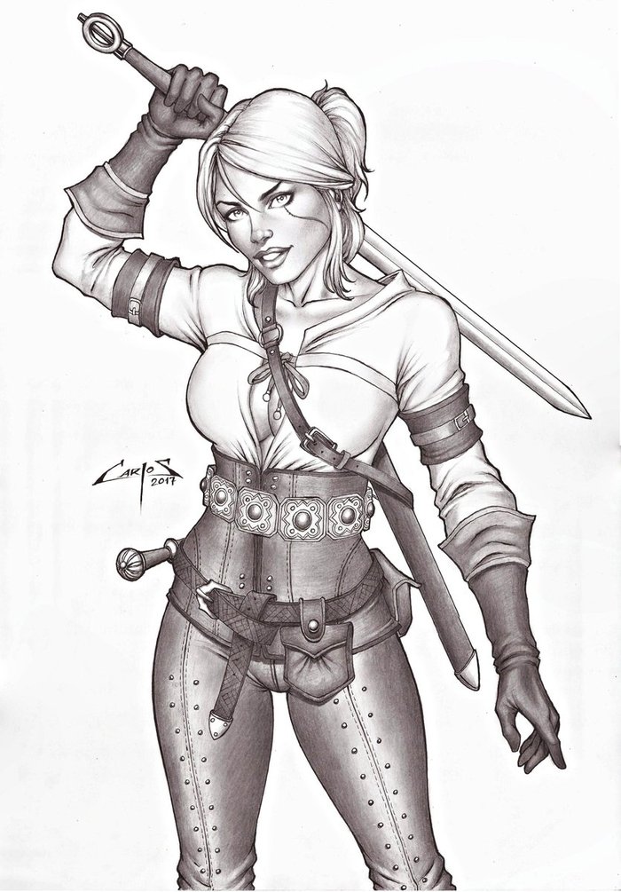 Zireael - Witcher, Ciri, Art, 