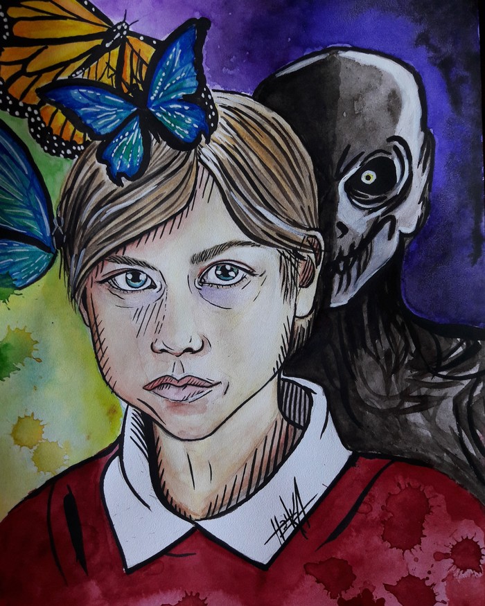 Illustration for the film Somnia - My, Drawing, Watercolor, Illustrations, Not an artist, Portrait