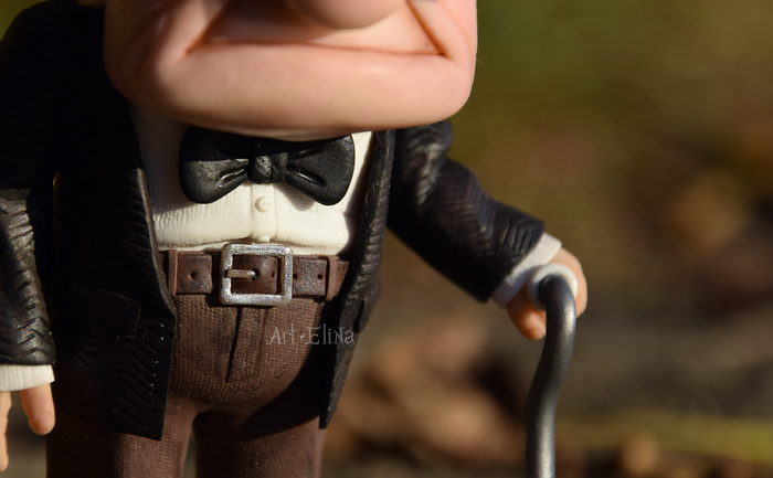 Карл Фредриксен из полимерной глины, персонаж мультфильма "Вверх" Полимерная глина, Фигурки, Длиннопост