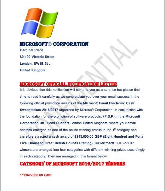 Microsoft loves you - My, Scam, Letter, Interesting, Longpost, Internet, Information Security