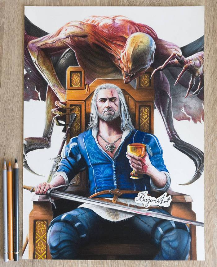 The Witcher 3: Pencil drawing - Bajan Art, Арт, Рисунок карандашом, Ведьмак 3: Дикая охота, Рисунок