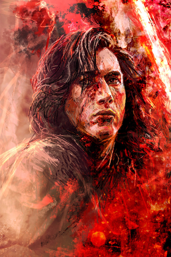 A selection of high-speed drawing from jesterry - Star Wars, Kylo Ren, Rey, Art, Longpost