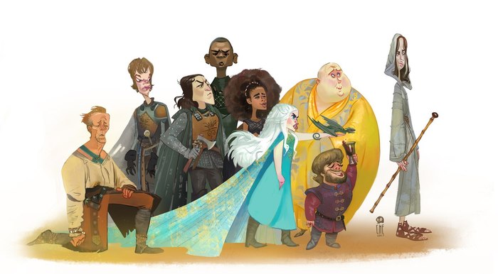 Cartoon characters Game of Thrones - Game of Thrones, , Art, Illustrations, Longpost