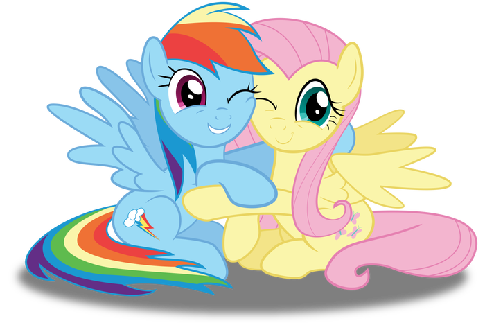 Friendship Huggle My Little Pony, Ponyart, Rainbow Dash, Fluttershy, MLP Season 7