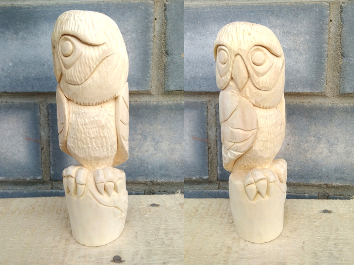 Owl woodcarving. - My, Wood carving, Thread, Sculptors, Woodworking, Handmade, Linden, Cutters, Handmade, Longpost