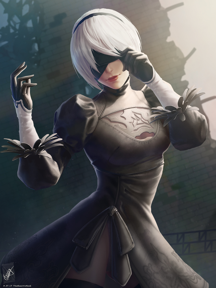 YoRHa No.2 Type B - Art, Drawing, Yorha unit No 2 type B, NIER Automata, Themaestronoob