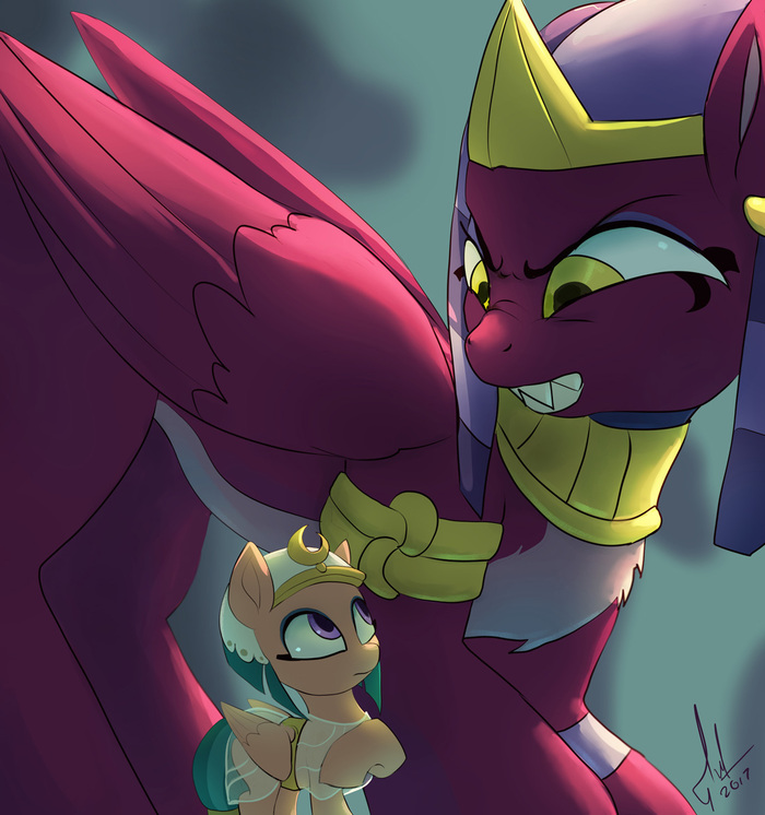 Somnambula and the Sphinx - My Little Pony, PonyArt, Somnambula, Sphinx, MLP Season 7, Raikohillust