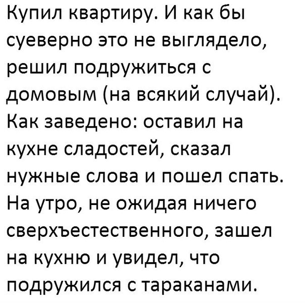 Как мужик хотел с домовым подружиться и что из этого вышло - Юмор, Дружба, Домовой