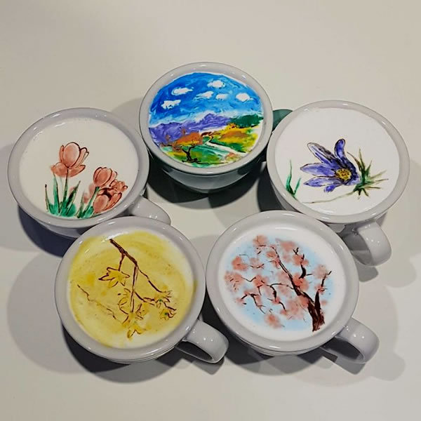 Lee Kang-bin: coffee artist recreates famous paintings in cups - , Barista, van Gogh, Painting, China, Coffee, Amazing, Longpost