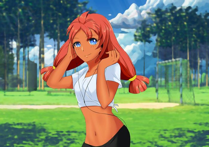 Ginger miracle - Endless summer, Ulyana, Visual novel, Art, 