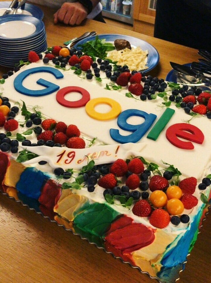 Google справил свой 19-ый день рождения. Happy birthday Google. - Google, Google Translate, Google Chrome, Google Play, Google Maps, День рождения