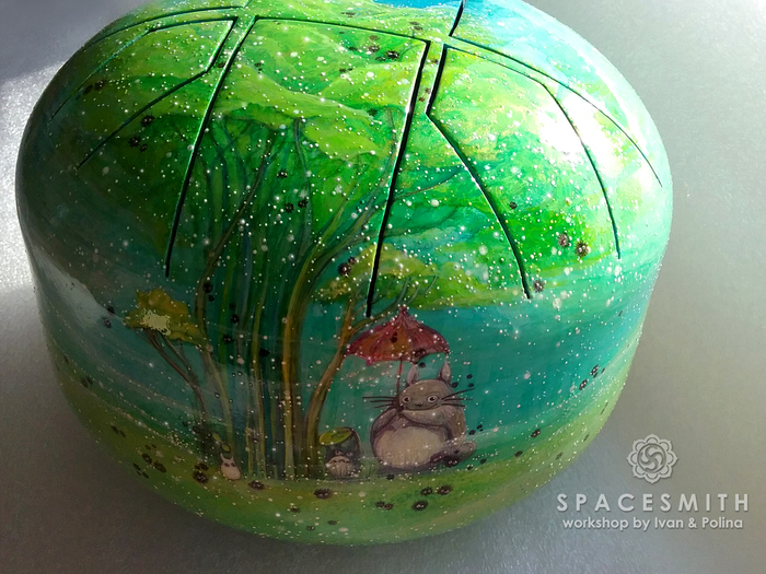 Our neighbor Hayao Miyazaki :) - My, My, Totoro, Hayao Miyazaki, Creation, Glucophone, Needlework without process, Longpost