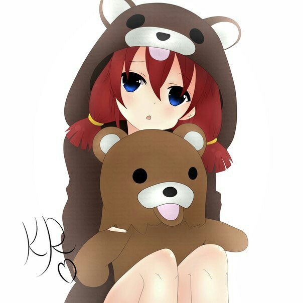 Teddy bear with teddy bear - Visual novel, Endless summer, Art, Ulyana