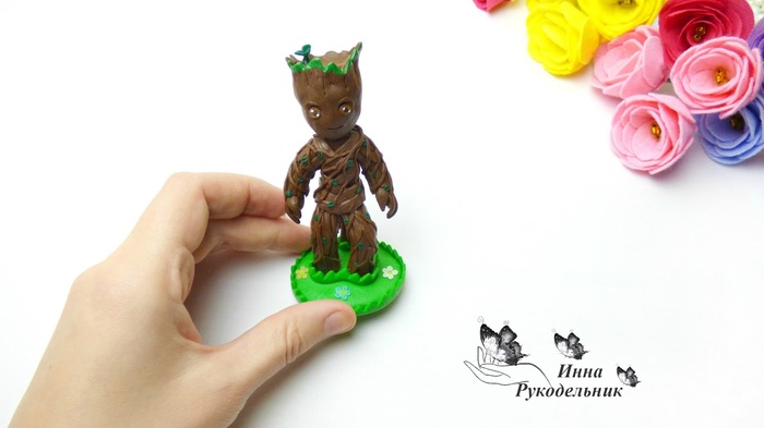 How to make Groot from Guardians of the Galaxy 2 DIY - Groot, Guardians of the Galaxy Vol. 2, , Лепка, , Needlework with process, Master Class, With your own hands, Longpost