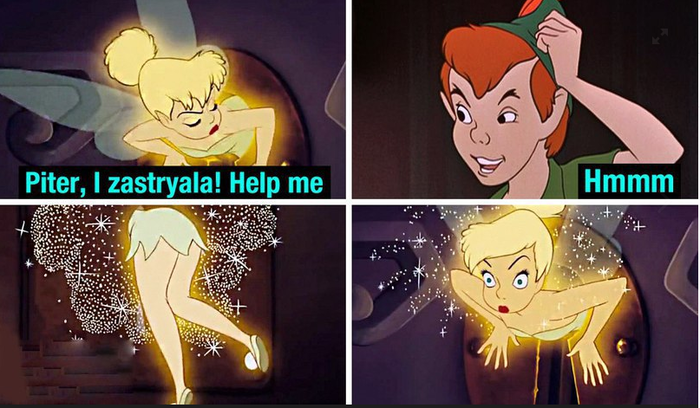 Zastryala! Peter pan, Zastryala, Hmmm