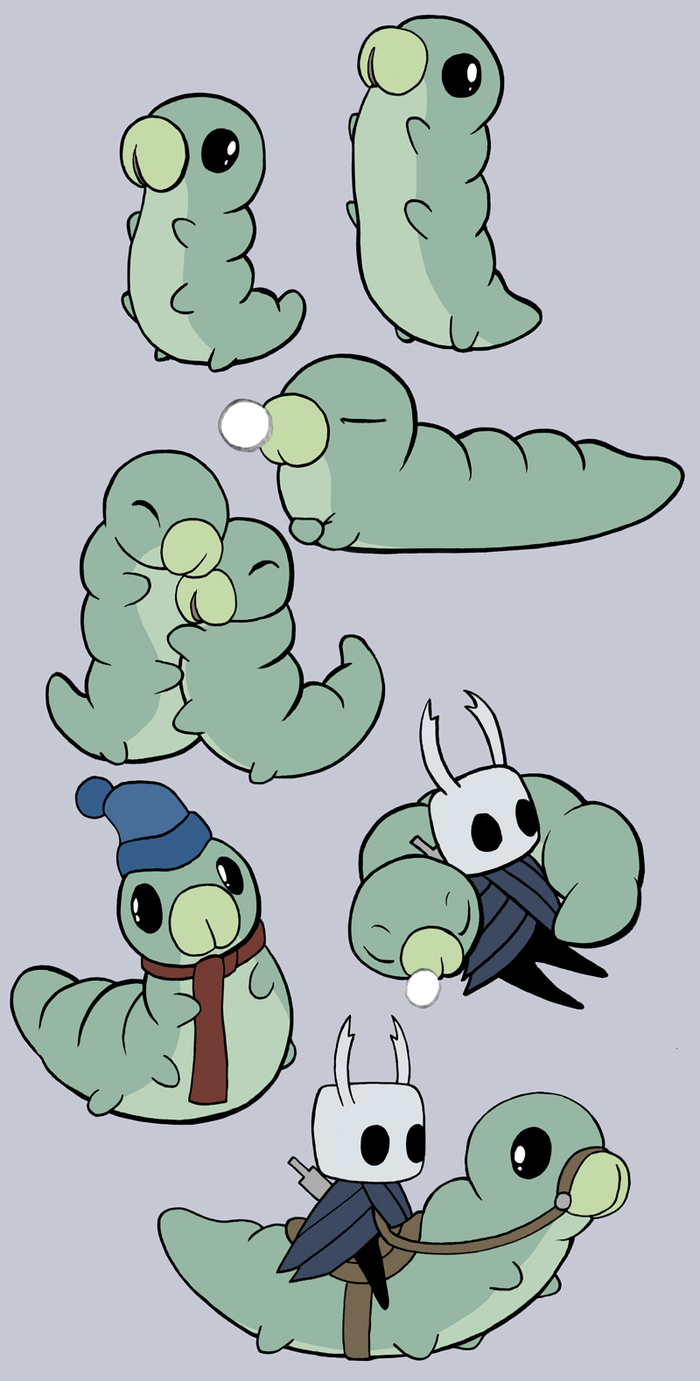 Caterpillars - Hollow knight, Art, Games