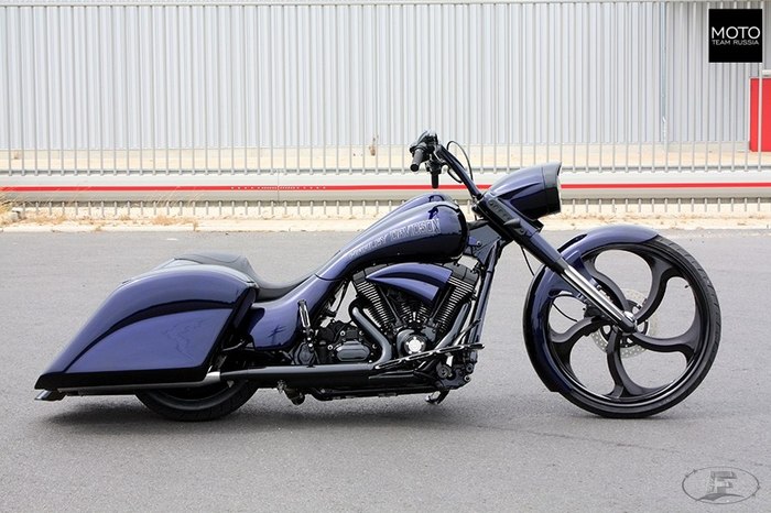 BLUE KING от Kodlin на базе HarleyDavidson Road King - Мото, Мотоциклы, Мотоциклист, Мотоспорт, Мотогонки, Мотопутешествие, Мотосезон, Длиннопост, Мотоциклисты