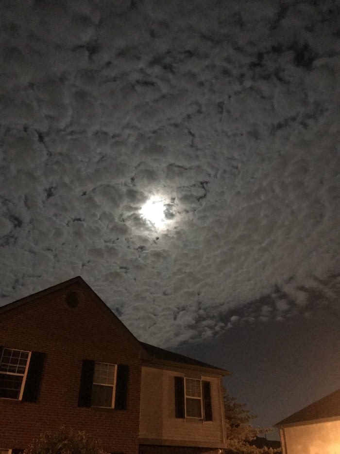 Night sky - Sky, Night, moon, Clouds