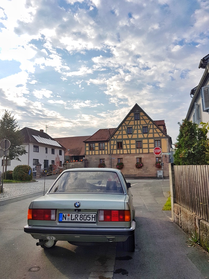 Speeding through Erlangen in a time machine - My, Germany, , Oldtimer, Half-timbered, Bmw
