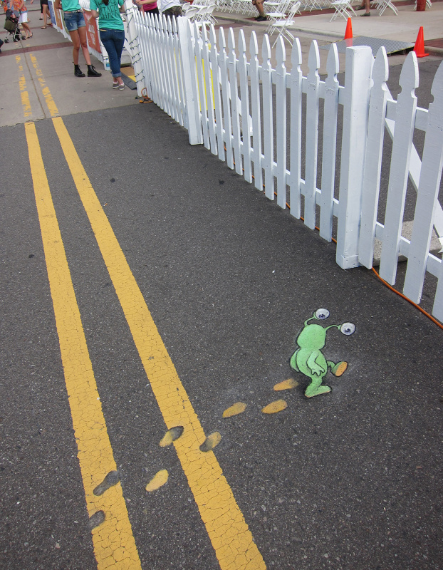 street installations. Author - David Zinn - Art, The street, Creation, , , Not mine, GIF, Longpost