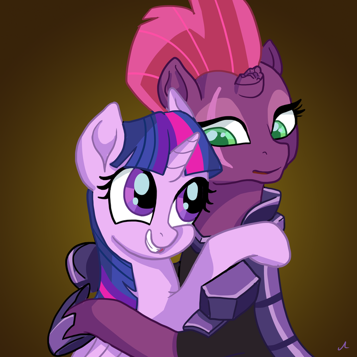 The First Hug Is The Deepest My Little Pony, Ponyart, Tempest Shadow, Twilight Sparkle, My Little Pony: The Movie, Docwario