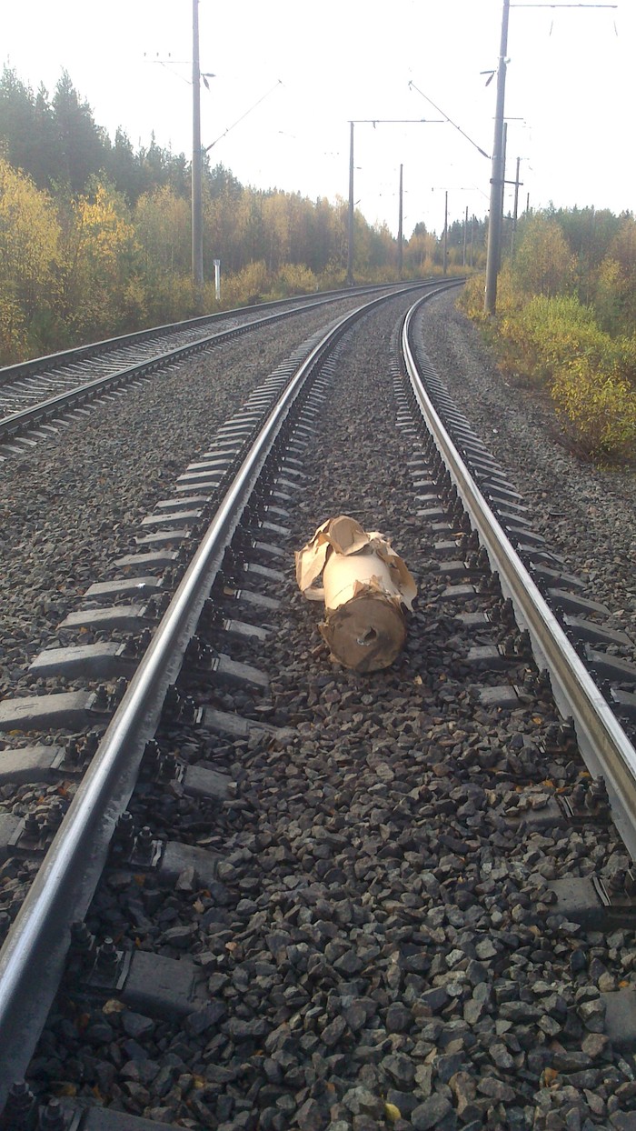 Where did it fall out from? - My, Russian Railways, Path, Roll, Paper, Longpost