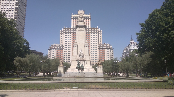 Plaza of Spain. - My, Madrid, Architecture, Don Quixote, Skyscrapers, Spain, The photo, Travels, Story