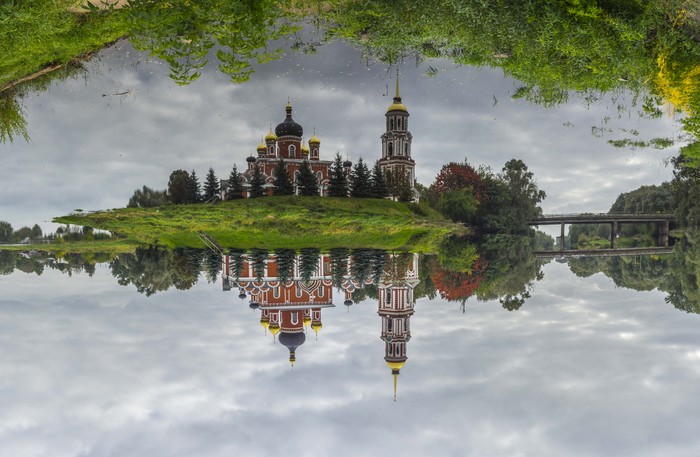 Resurrection Cathedral - My, Staraya Russa, Reflection, The photo