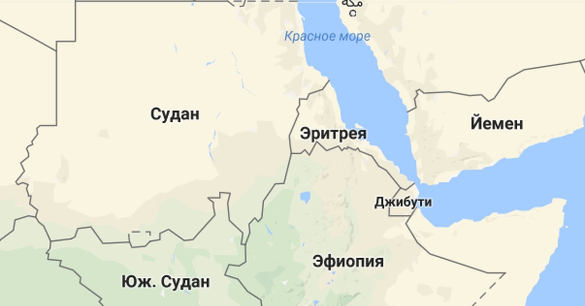 Карта эритреи и эфиопии