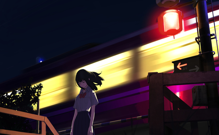 Night Train Anime Art, , Original Character