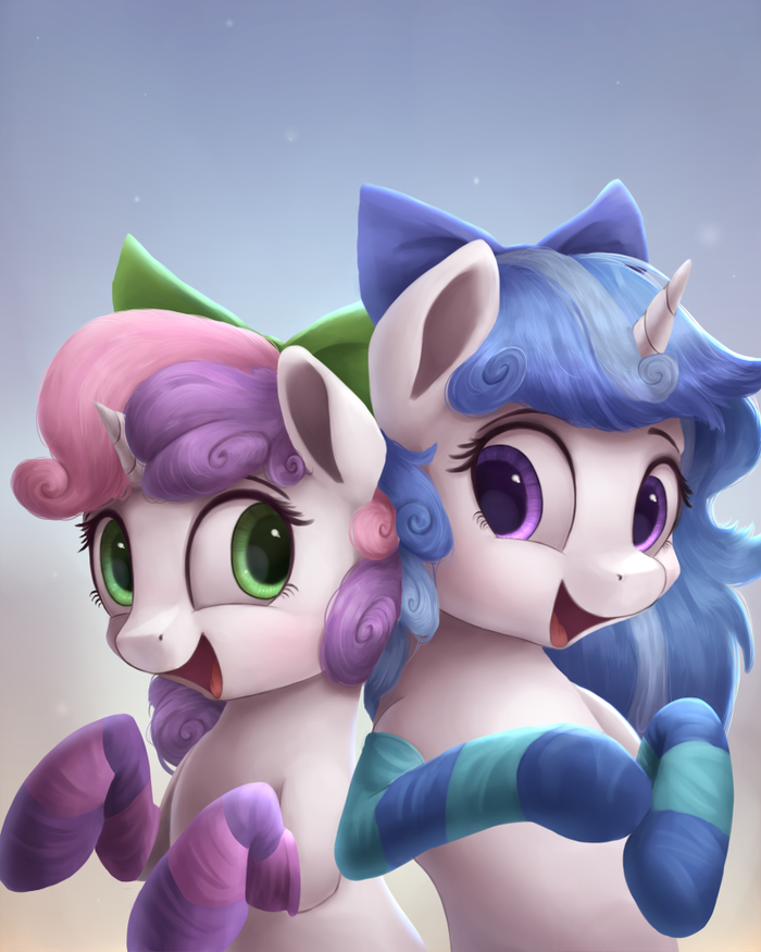 Melodia and Sweetie Belle My Little Pony, Ponyart, Sweetie Belle, Original Character, Melodia, MLP , Vanillaghosties