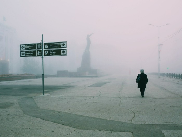 Aesthetics #ebeney - Yakutsk, The photo, Fuck aesthetics, Fog, Lenin