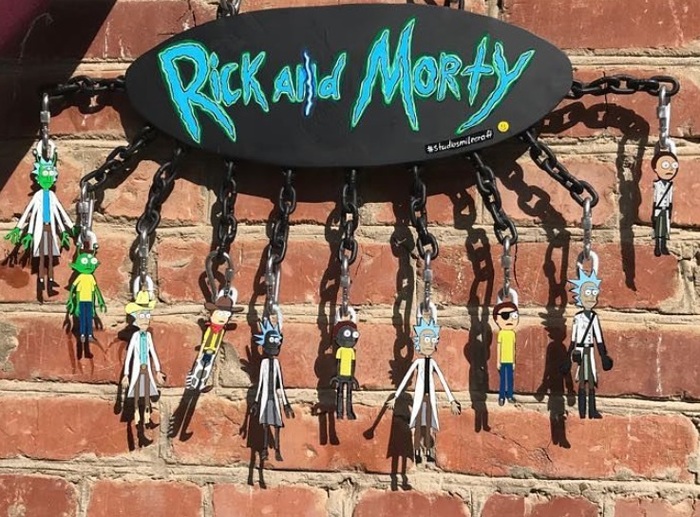 Rick and Morty! Which one do you like better?)) - My, Rick and Morty, , Steel, Acrylic, Painting, Keychain, Forging