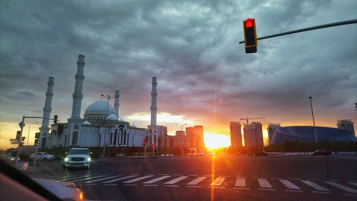 Sunrise in Astana - My, The photo, Astana, dawn