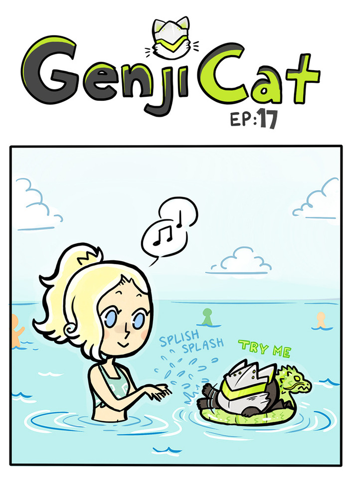 Genji cat Overwatch, , Genji, Mercy, , The Pigeon Gazette