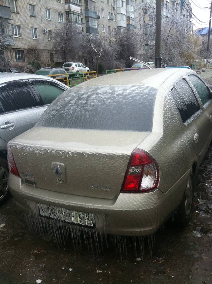 Consequences of freezing rain - Rain, Ice, Car