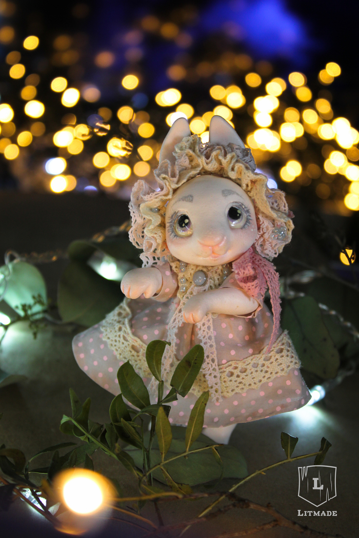 Bunny in the enchanted forest. - My, Hare, Rabbit, Collectible doll, Handmade, Polymer clay, Litmade, Video, Longpost, Handmade dolls