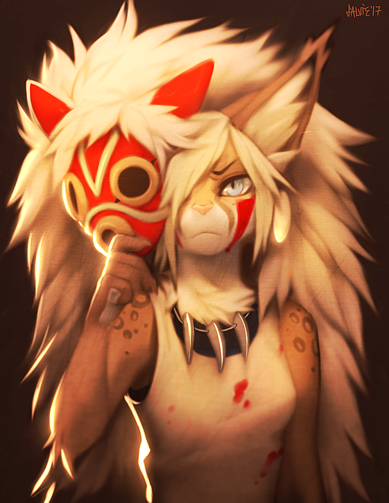 Princess mononoke - Anime art, Anime, Princess mononoke, Falvie, Furry