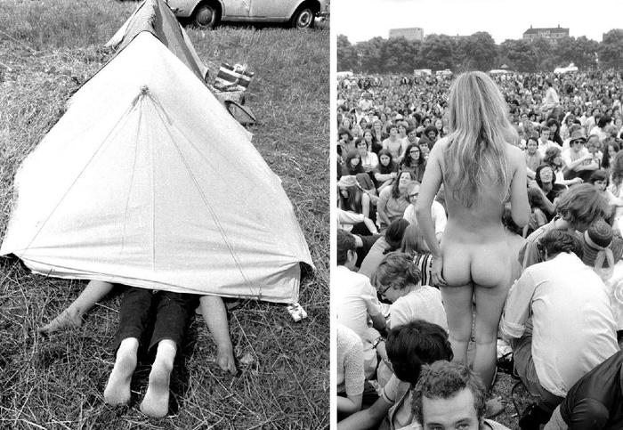 Briefly about the hippie era - NSFW, Hippie, Subcultures, The photo, Story, Girls, Black and white photo, Motion