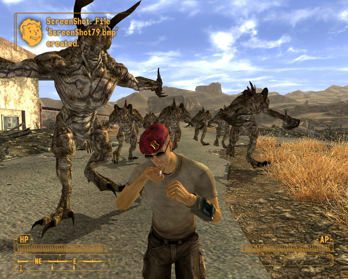 When everything is so bad that you don't care. - Fallout, Fallout: New Vegas, Death claw, Screenshot