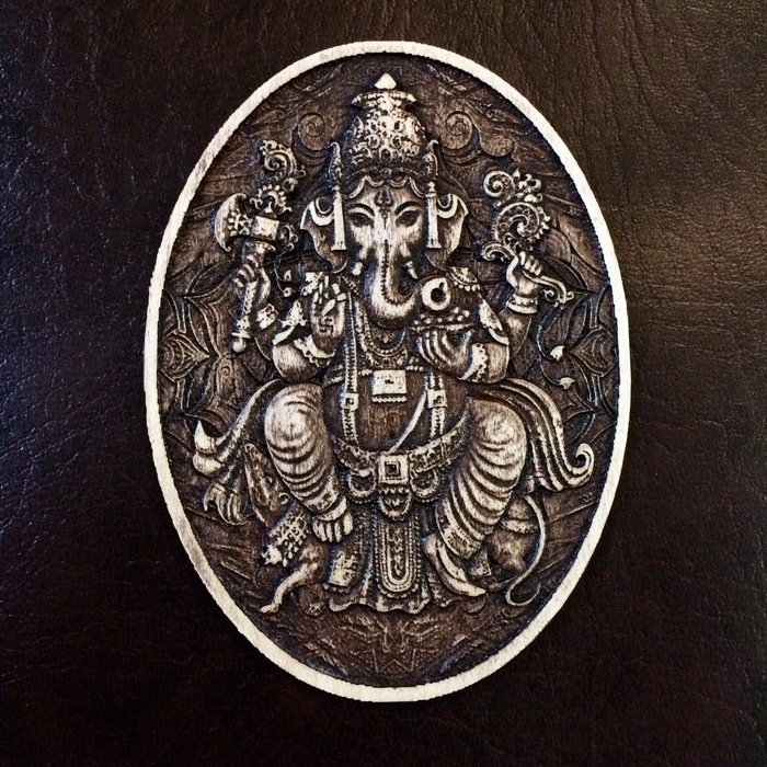 Ganesha, alder, milling cutter - My, The Gift of Hands, , Ganesha, CNC, Needlework without process